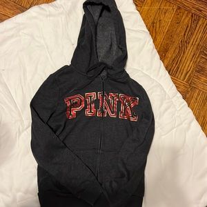 PINK zippered hoodie & jogger set